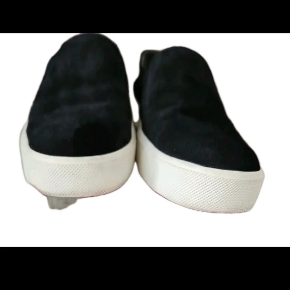Vince Womens Black Suede Warren Slip On Minimalist Designer Sneaker 8